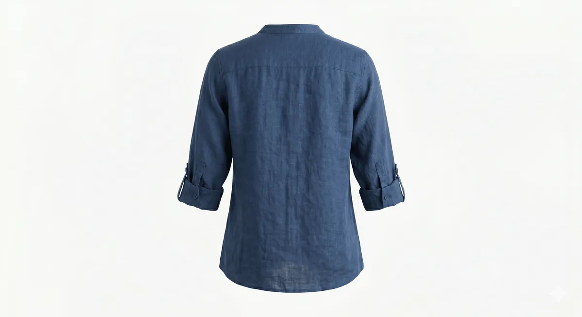 Blouse Linen Navy — foto 2