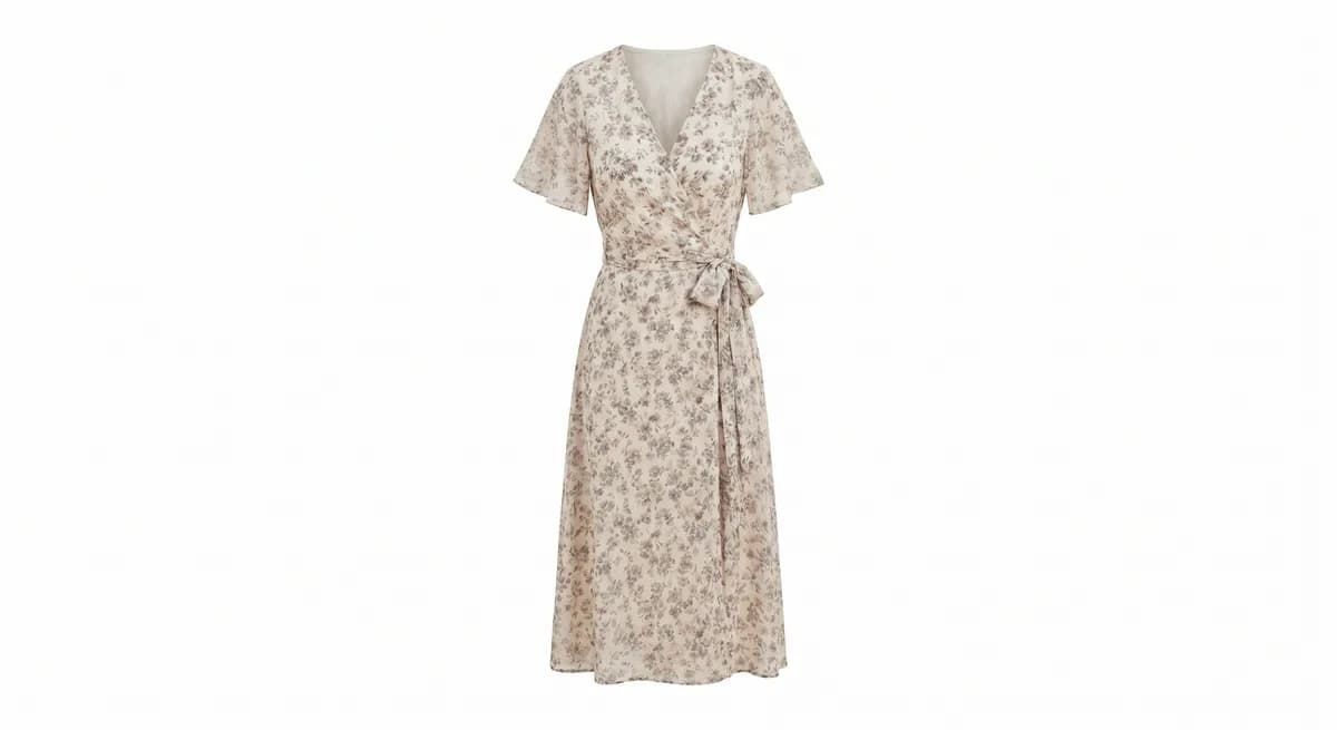Wrap Dress Motif Bunga